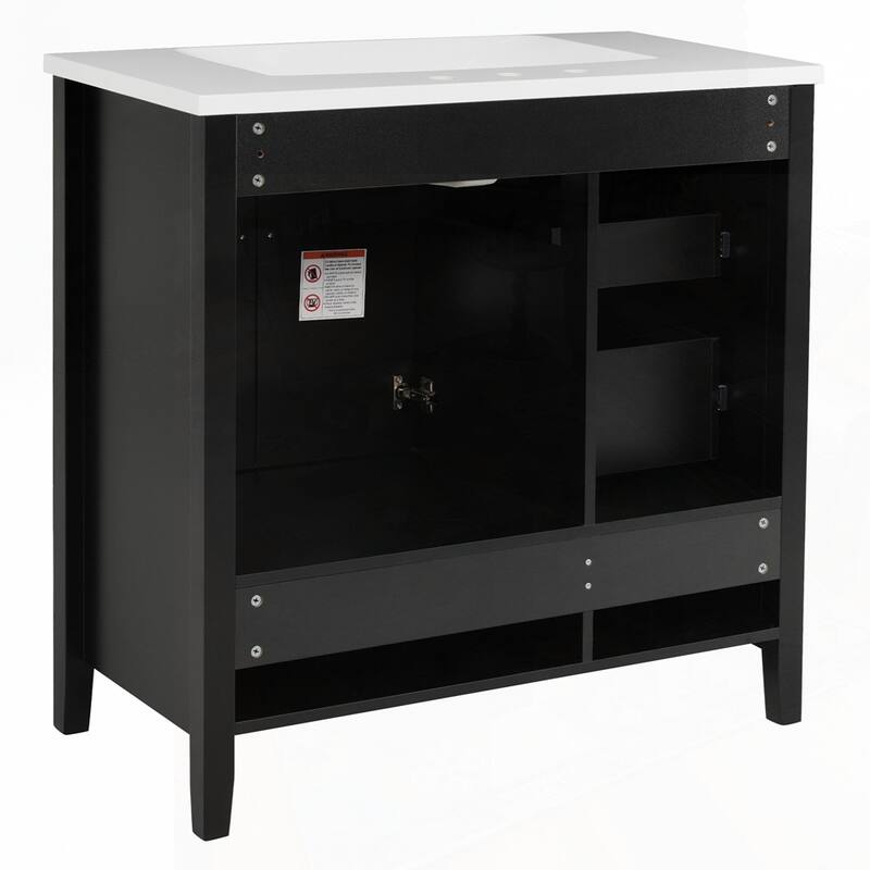 4 Soft-Closing Drawers 36 inch Bathroom Vanity with Sink