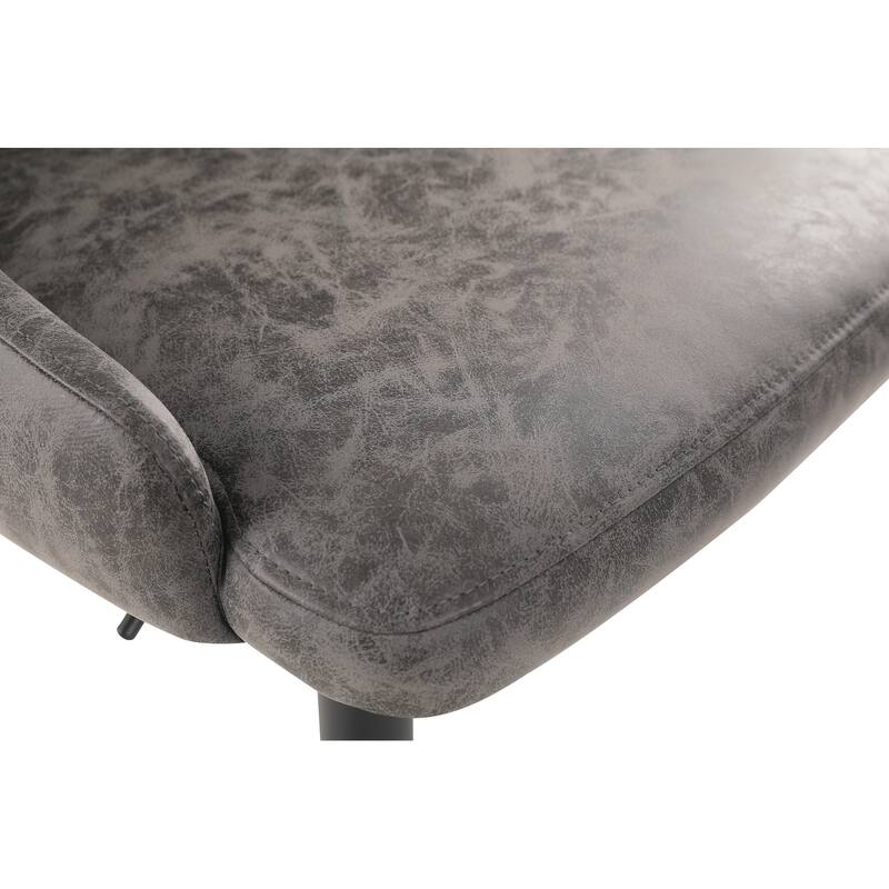 OS Home and Office Furniture Sylmar Height Adjustable Stool in Charcoal Faux Leather