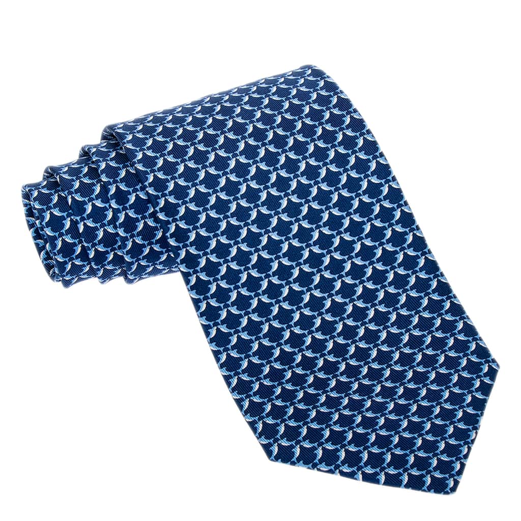 Ferragamo Shark Print Silk Tie