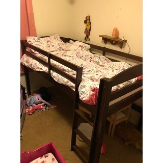 Taylor & Olive Christian Low Loft Twin Bed with Ladder