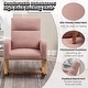 preview thumbnail 128 of 171, HOMYKA 28" Wide Rocking Chair for Nursery with Solid Wood Leg