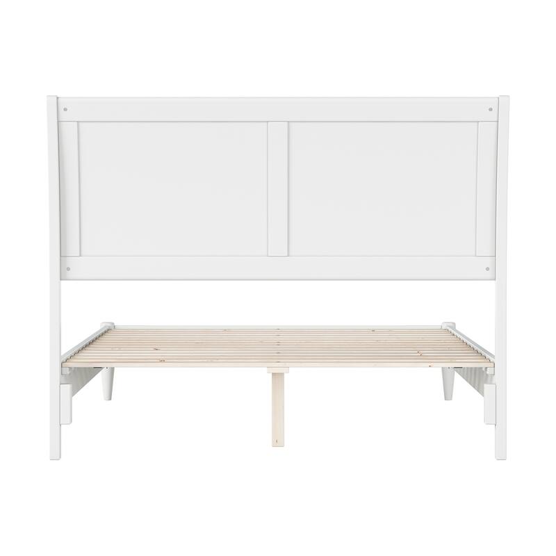 Valencia Solid Wood Low Profile Sleigh Platform Bed