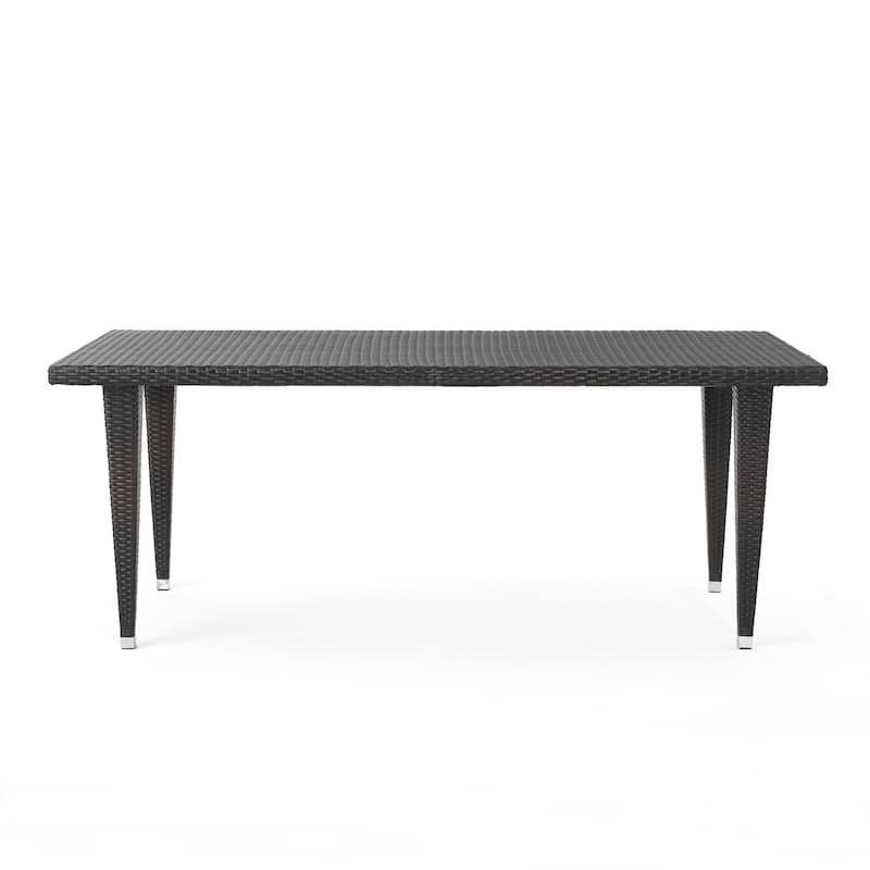 Dominica Outdoor 73.5-inch Rectangular Wicker Dining Table by Christopher Knight Home - 73.50 x 33.50 x 29.00
