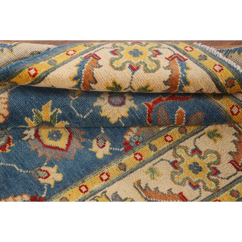 Blue Oushak Oriental Accent Rug Hand-Knotted Wool Carpet - 3'3" x 4'11"