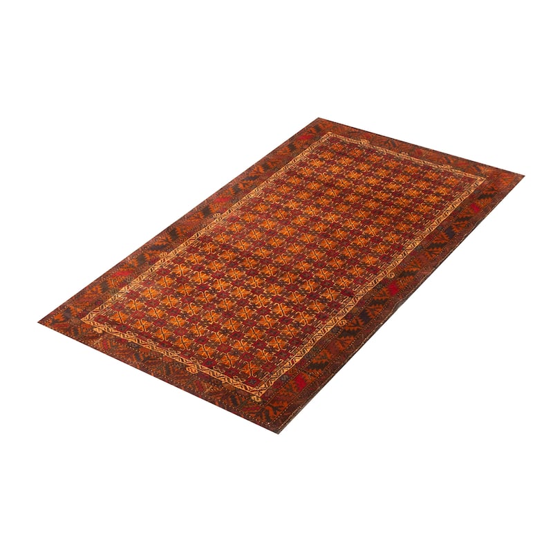 ECARPETGALLERY Hand-knotted Teimani Red Wool Rug - 3'3 x 6'1