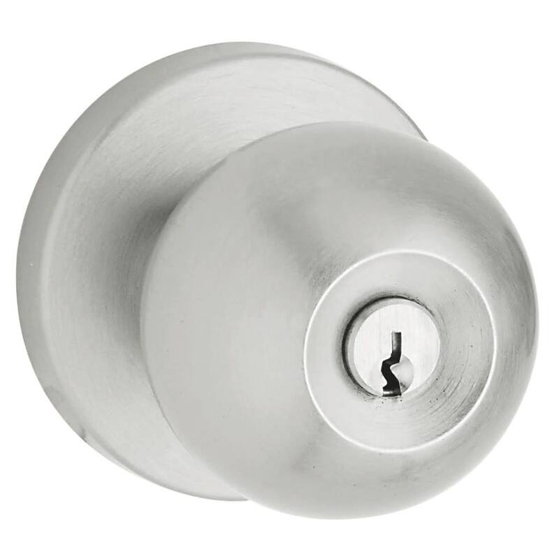 Baldwin Modern Style Keyed Entry Door Knob Set with Modern Rosette and
