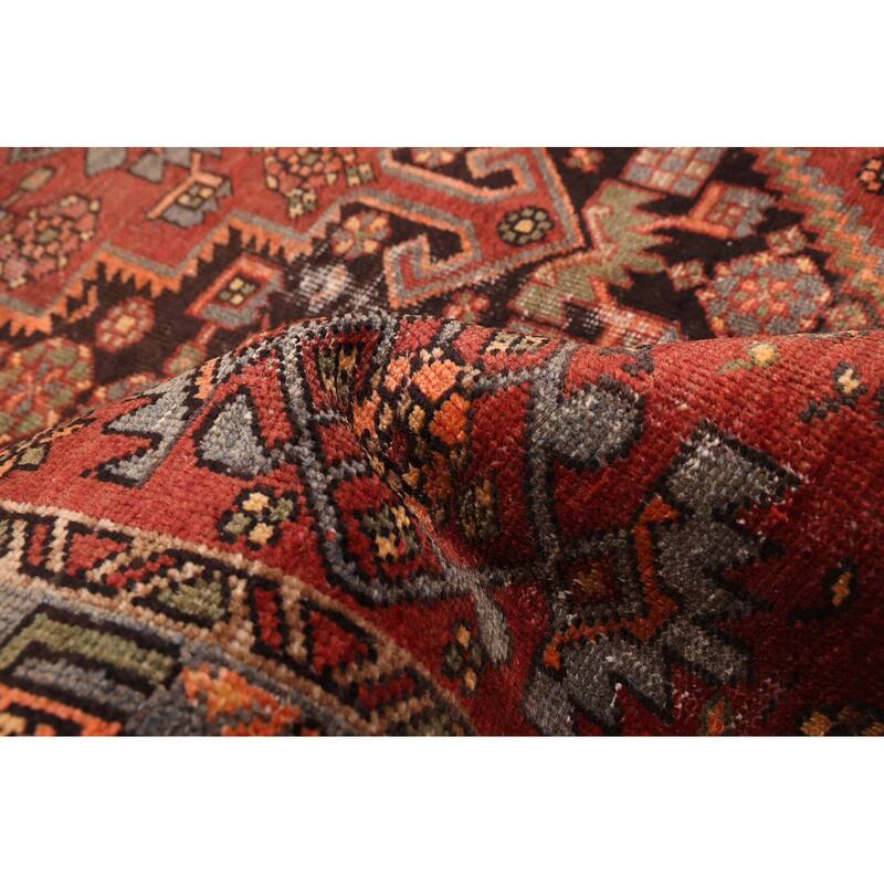 ECARPETGALLERY Hand-knotted Antalya Vintage Dark Red Wool Rug - 3'10 x 6'4