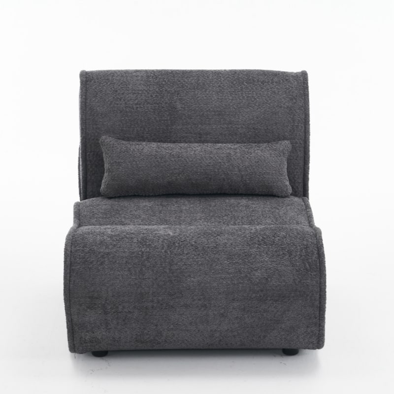 Soft Pellet Velvet Recliner - Comfortable Lounge Chair with Waist Pack Padding, Modern Design