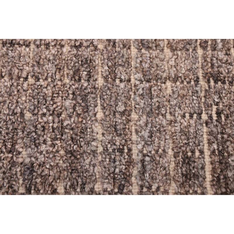 ECARPETGALLERY Hand Loomed Ananda Dark Grey Silk Rug - 6'8 x 9'6
