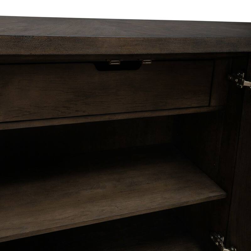 Cascade Falls Satin Espresso Buffet for Dining Room Storage - Width 72" x Depth 18" x Height 36"