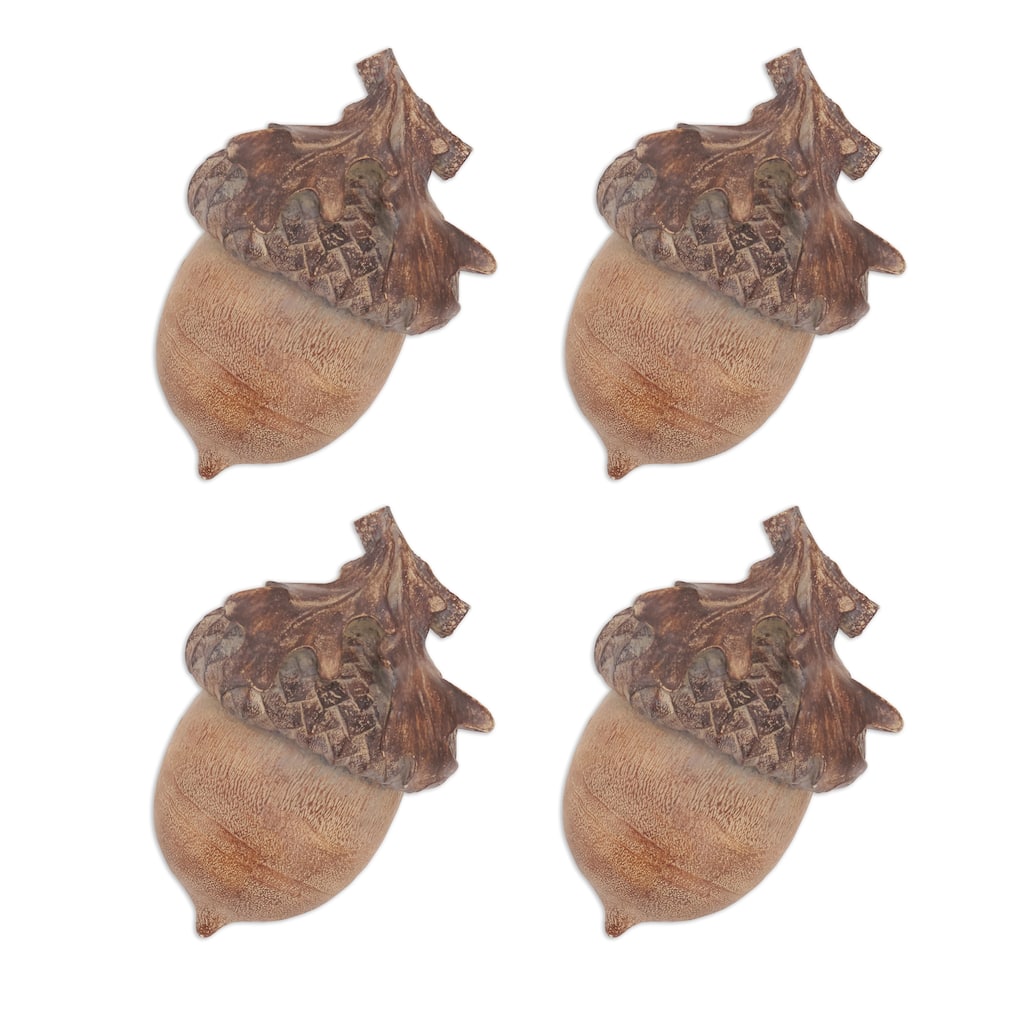 Decorative Acorn Figurines - Rustic Fall Acorn Décor for Tabletop, Shelf & Seasonal Styling