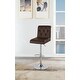 preview thumbnail 4 of 24, Adjustable Bar stool Faux Leather Tufted Chrome Base Set of 2