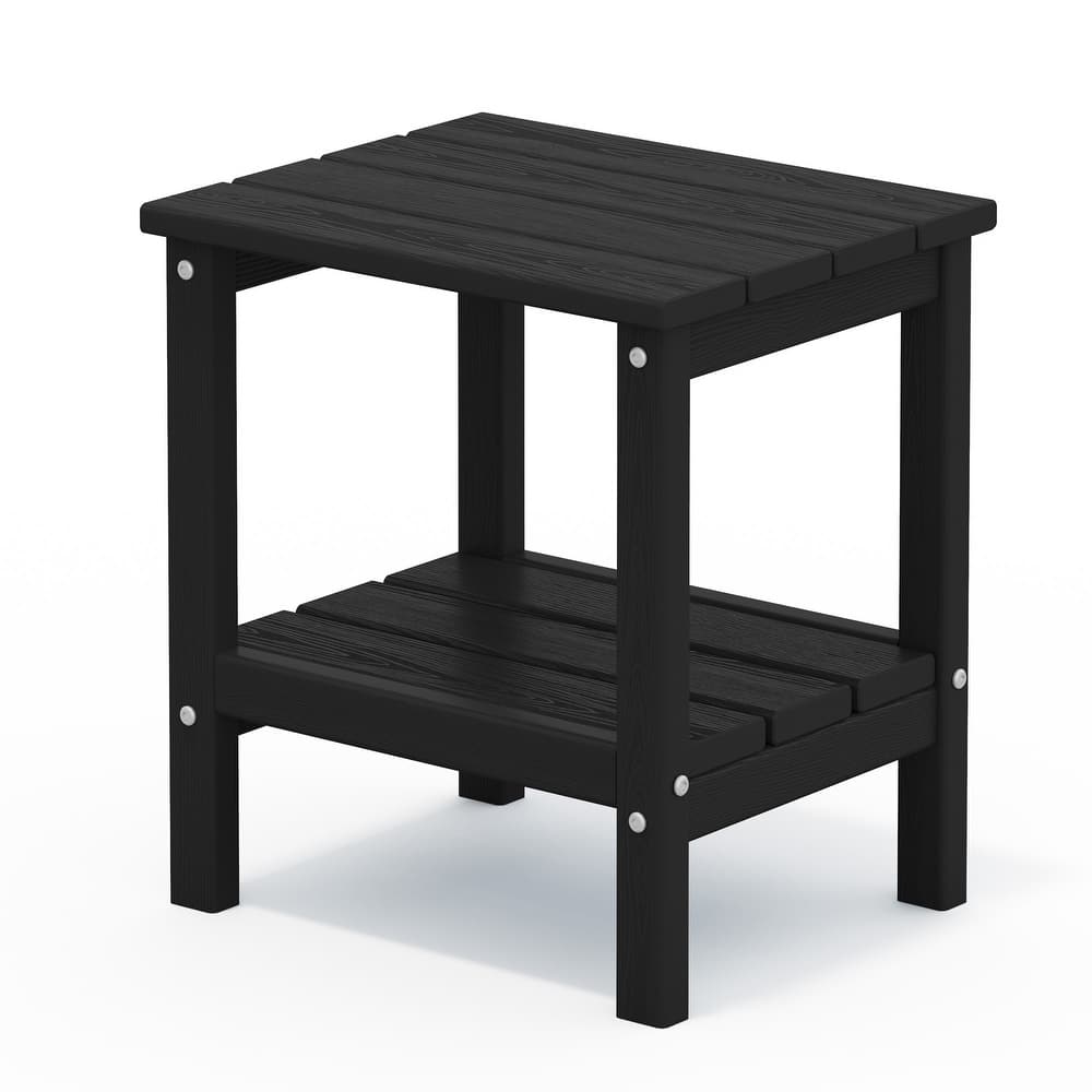 Outdoor HDPE Classic Double-Layer Adirondack Side Table
