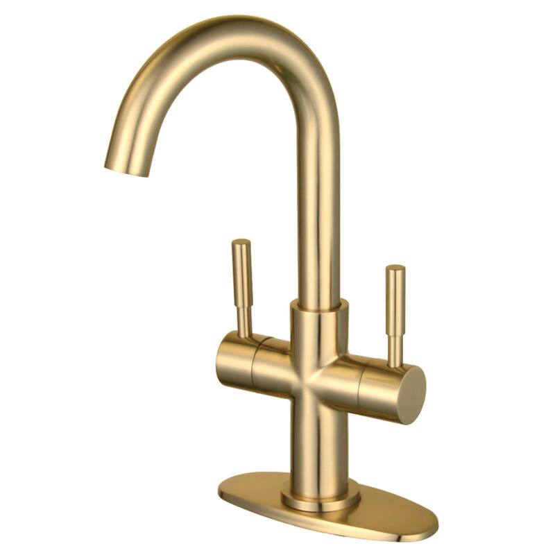 Kingston Brass Concord 1.2 GPM Deck Mounted Single Hole Bathroom - Brushed Brass