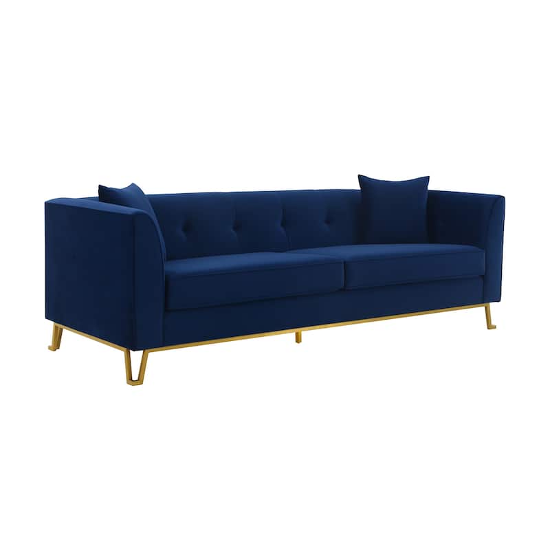 Everest 90" Fabric Upholstered Sofa with Metal Legs