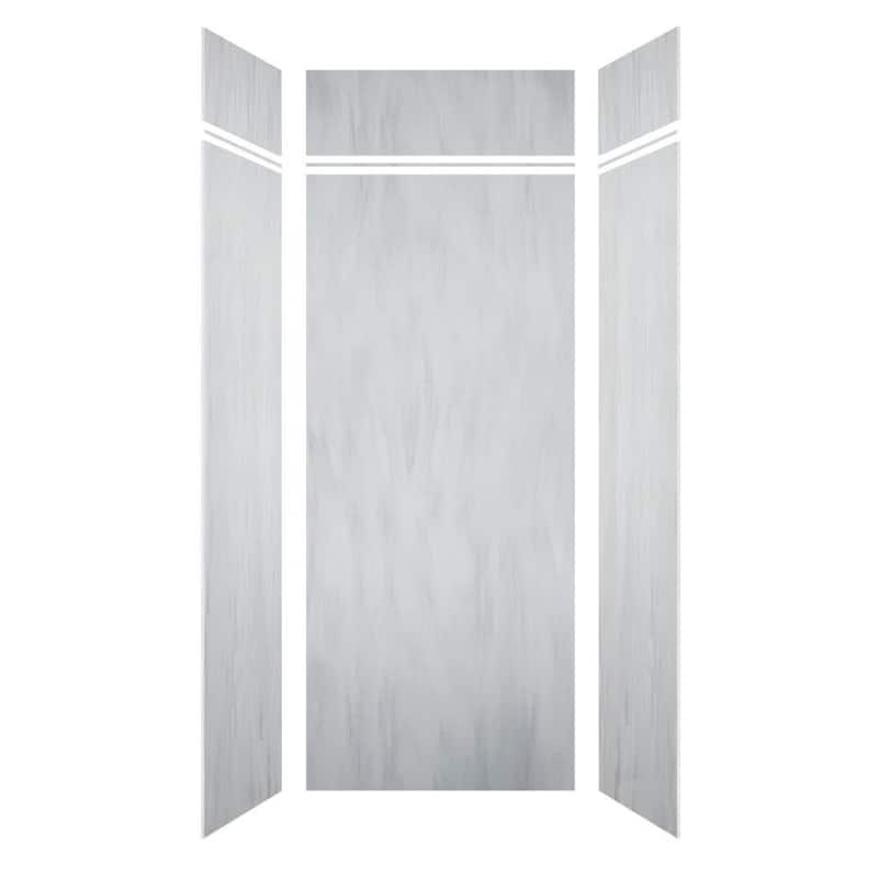 Transolid LWKX36368412 Lusso 96" H x 36" W x 36" D Three Wall Alcove