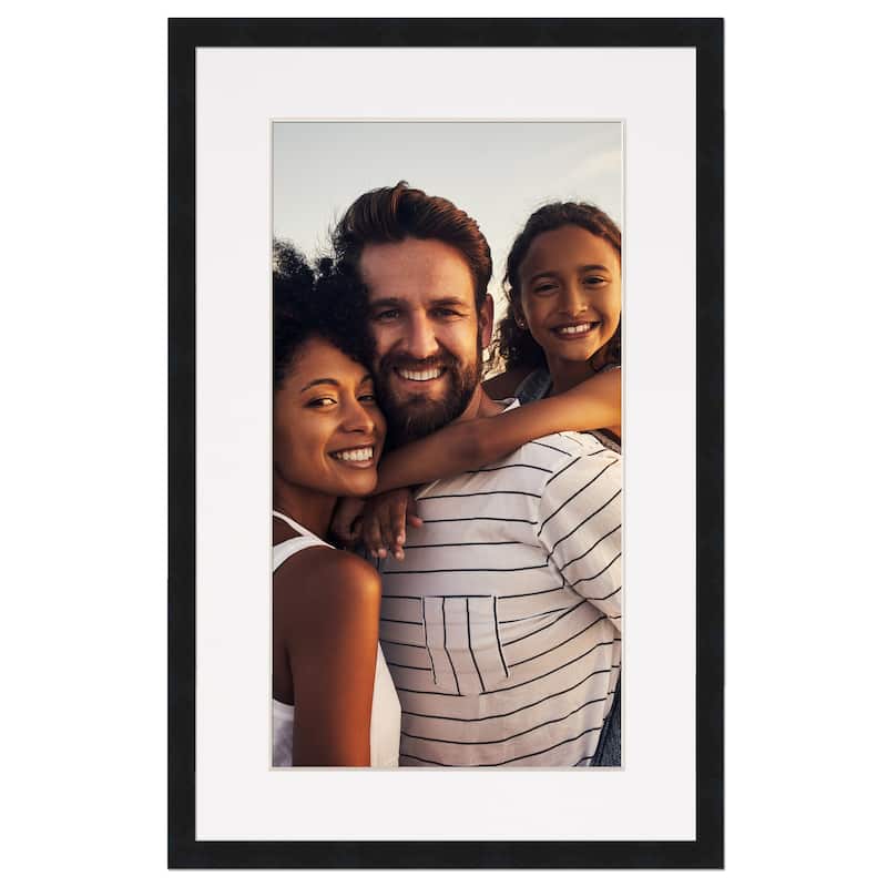 7x10 Frame with Mat Black 9x12 Frame Wood Made to Display Print or