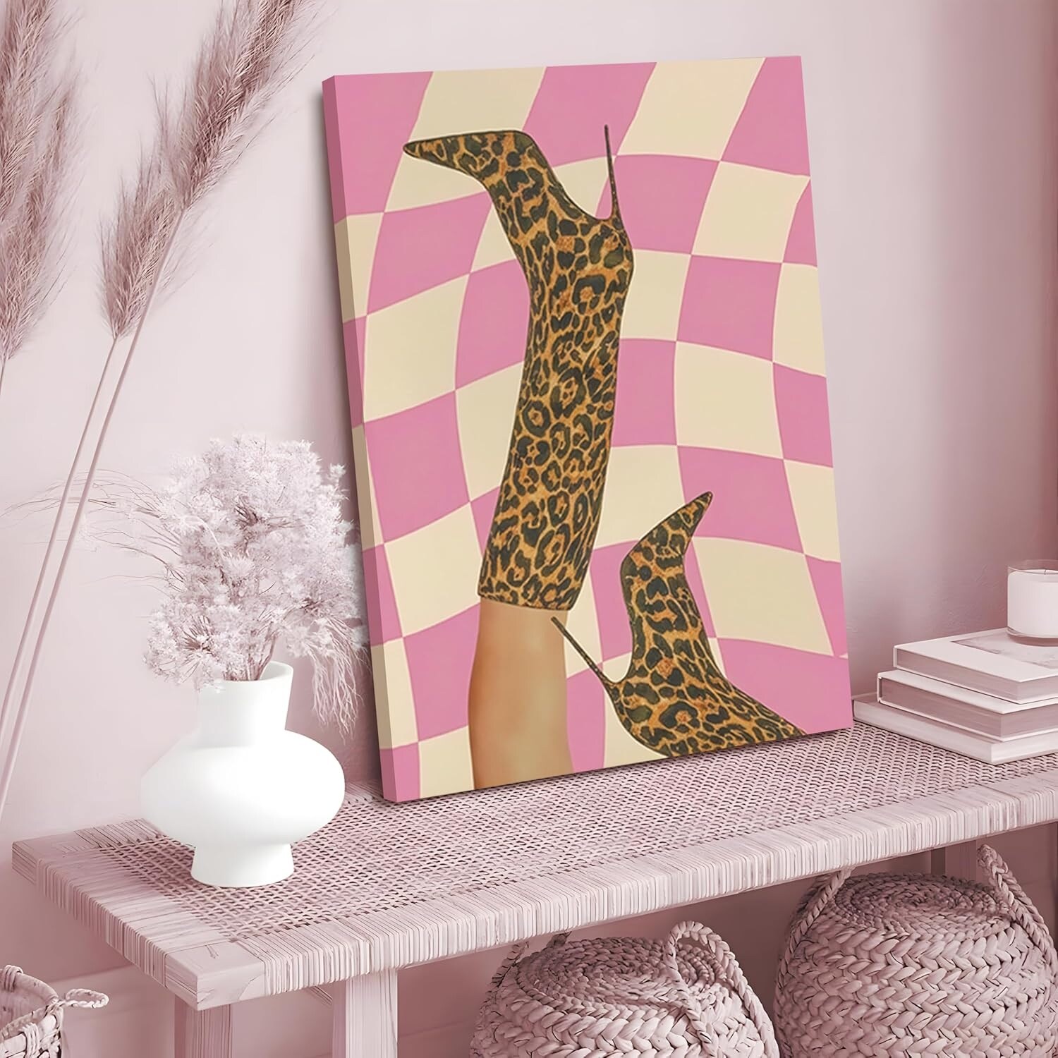 Framed Pink Leopard Print Wall Art Set of 3 - Bed Bath & Beyond