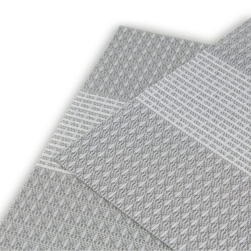 Dainty Home Milan Woven Vinyl Reversible Rectangular Placemat Set Of 6 - 12" x 18"