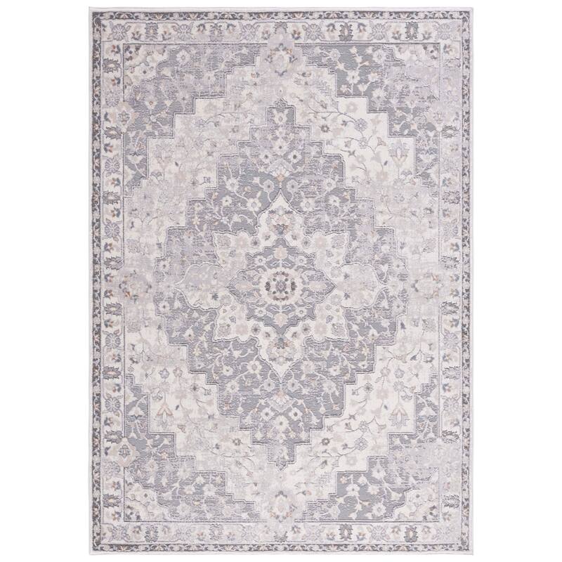 SAFAVIEH Handmade Eternal Karen Oriental Rug - 6'7" Square - Grey/Ivory