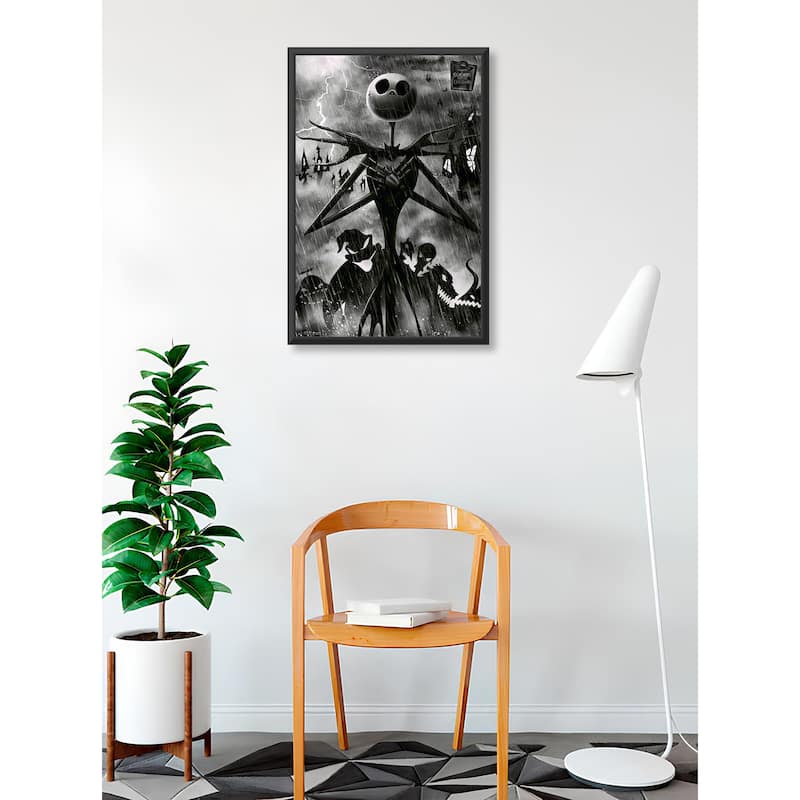 Nightmare Before Christmas - Shadows Framed Art Poster - 24 x 36 Inch