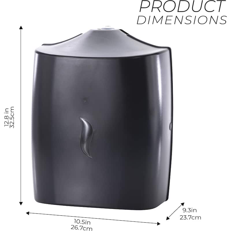 Wipes Dispenser - Wall Mounted - Contemporary Anti-Roping Design - N/A - Black