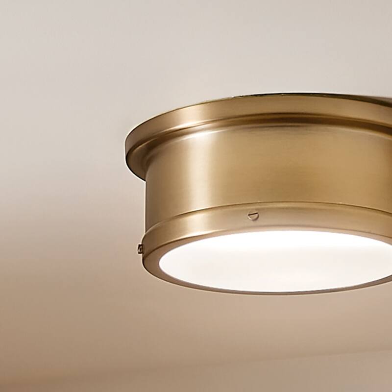 Kichler 52540 Serca 2 Light 14" Wide Flush Mount Drum Ceiling Fixture