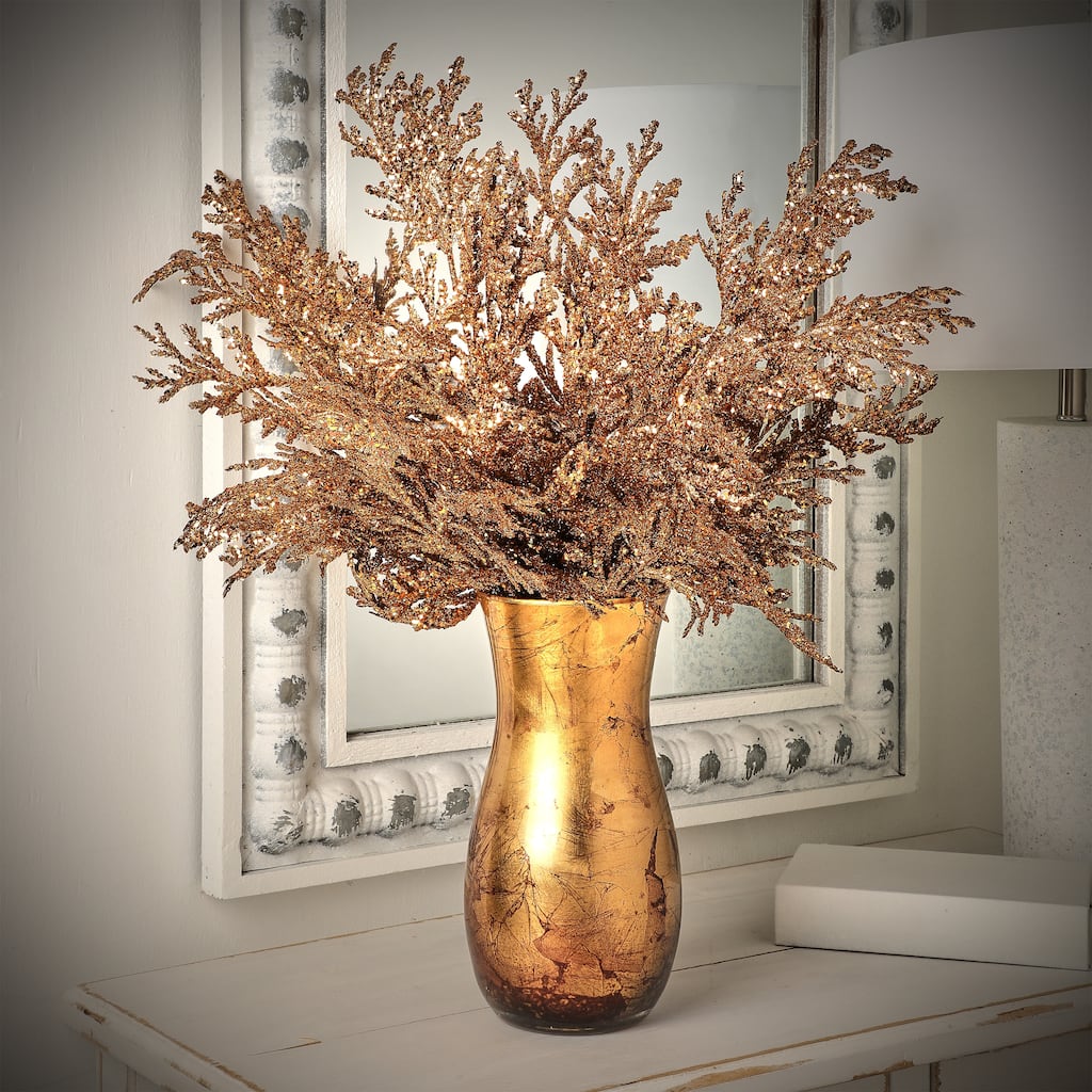 21" Double Glitter Lycopodium Spray Set of 6