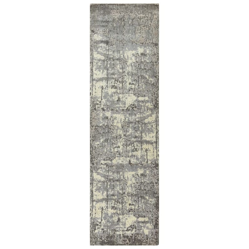 Alora Decor Radiant Abstract Wool Blend Rug - 2'6" x 8' - Grey