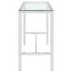 preview thumbnail 4 of 3, Tolbert Rectangular 47-inch Glass Top Pub Bar Table Chrome