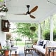 preview thumbnail 29 of 39, 52" Ceiling Fan with Lights, Quiet DC Motor 3 ABS Blade Ceiling Fans, 6 Speed Levels, Reversible Ceiling Fan Matte Black,Wood