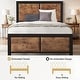 preview thumbnail 18 of 21, VECELO Platform Twin Size Kids Bed Frame with Wood Headboard,Twin Size Bed Set of 2, 3 Colors