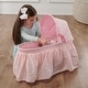 preview thumbnail 1 of 7, Badger Basket Folding Doll Cradle with Hood - Pink/Rosebud