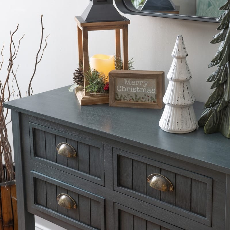 Crestway Navy Rustic Entryway Console Table On Sale Bed Bath