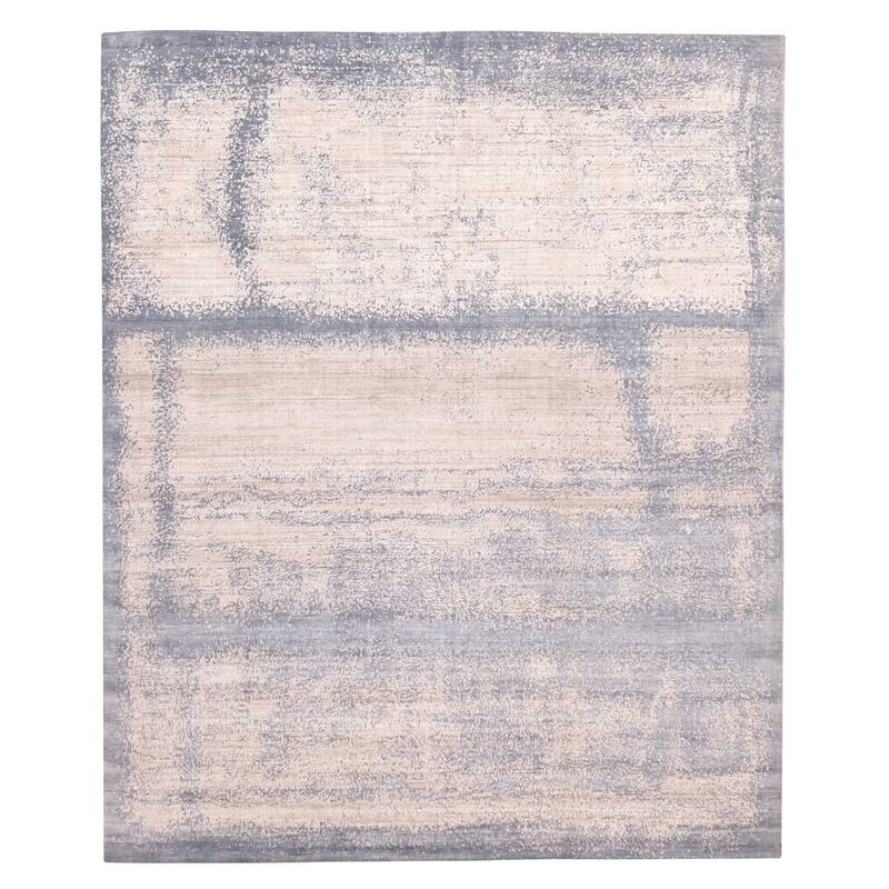 ECARPETGALLERY Hand Loomed Elysian Light Denim Blue Rug - 8'2 x 9'10