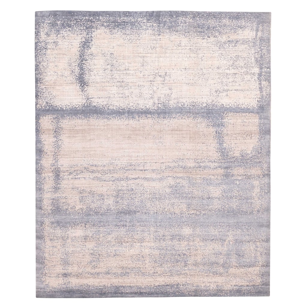 ECARPETGALLERY Hand Loomed Elysian Light Denim Blue Rug - 8'2 x 9'10