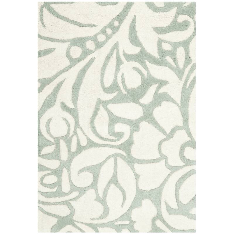 SAFAVIEH Handmade Soho Shena Flow N.Z. Wool Rug - 2' x 3' - Blue/Ivory