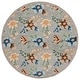 preview thumbnail 51 of 54, SAFAVIEH Hand-Tufted Blossom Kierston Modern & Contemporary Wool Rug 6' Round - Grey/Blue - Round