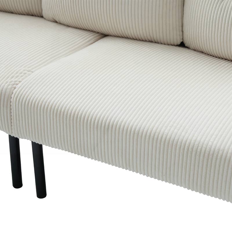 Oversized Loveseat, Modern & Plush Double-seater Sofa, Corduroy Upholstered Couch