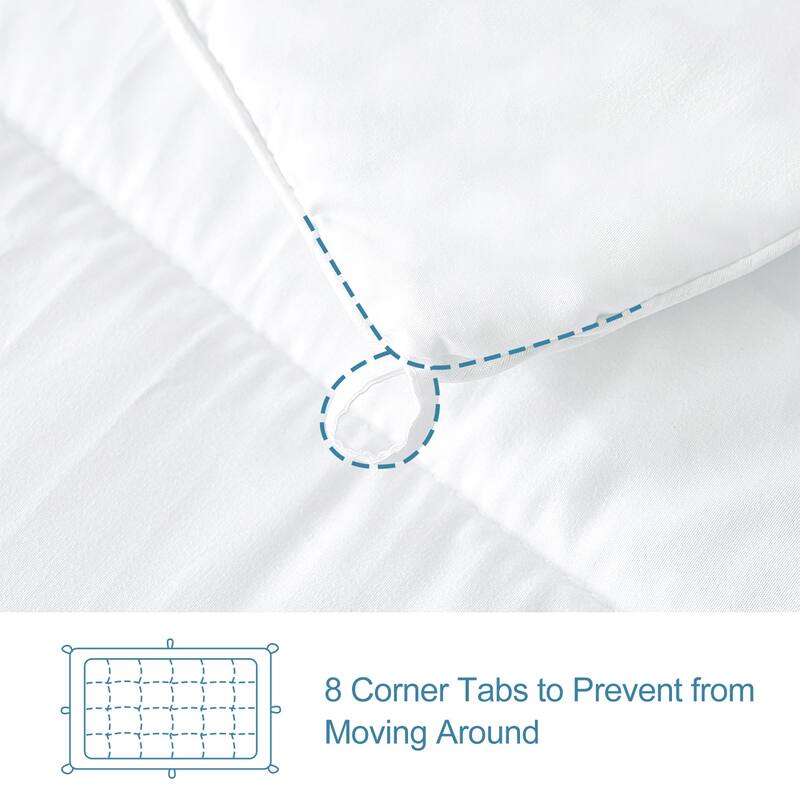 All Season Comforter Soft Quilted Down Alternative Duvet Insert with Corner Tabs