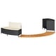 preview thumbnail 25 of 27, vidaXL Hot Tub Surround Bench and Spa Step Poly Rattan and Solid Wood Acacia - 32.3"/44.1" x 17.3" x 1.2"