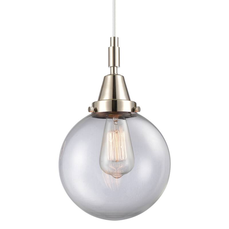 Innovations Lighting 447-1P-G202-8 Beacon 8" Wide Mini Pendant with - Polished Nickel