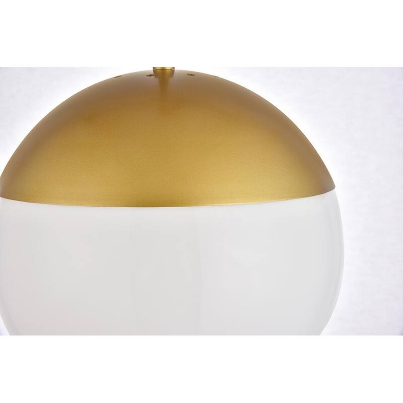 1-Light Frosted White Glass Pendant