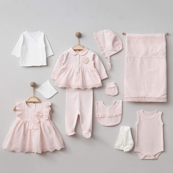 slide 2 of 2, Baby Girl Homecoming Dress and Outfit Set Pink