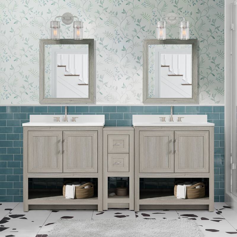 Blakely Double Vanity with Mirror and 12-inch Cabinet