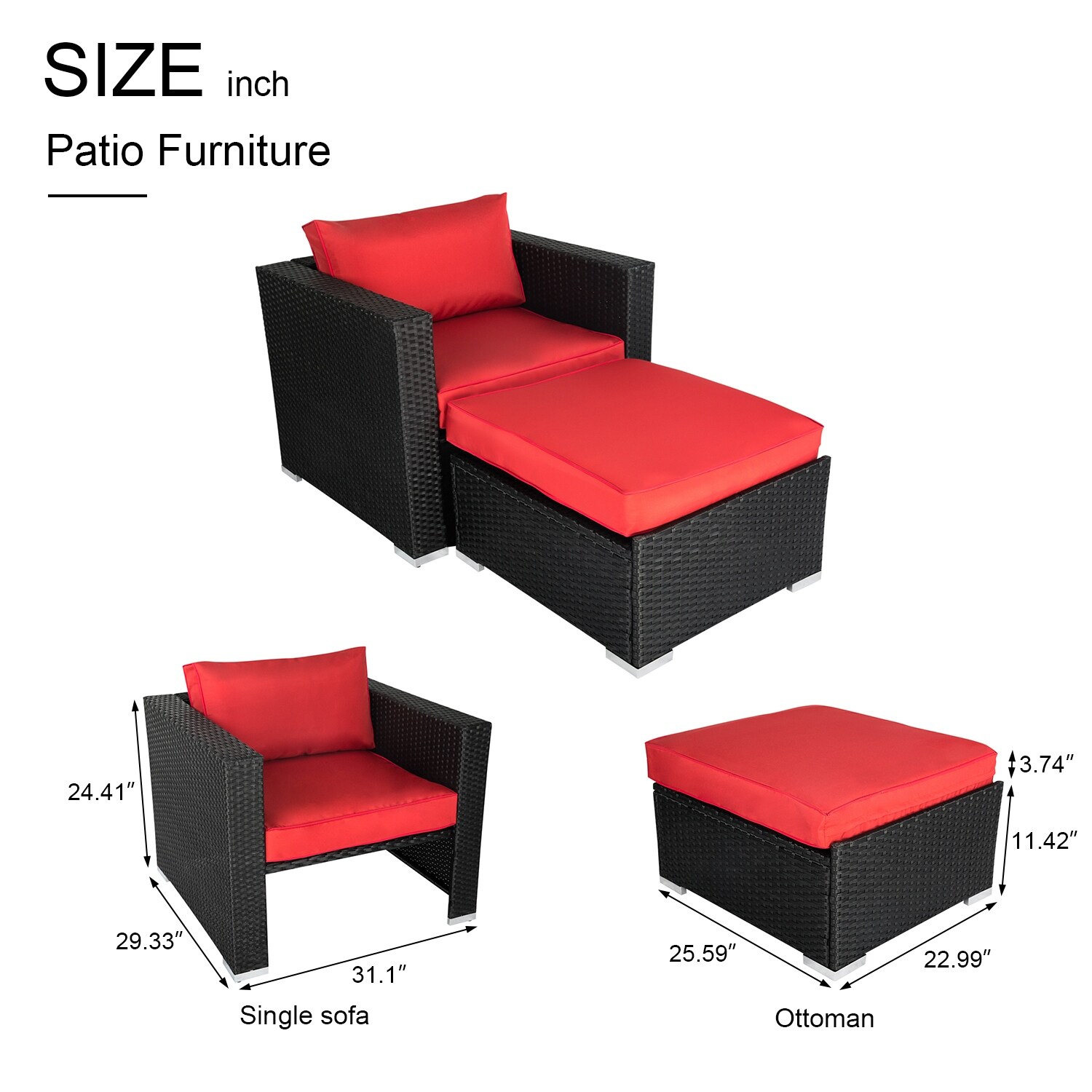 Havenside Home Kwan Wicker Chairs With Ottoman Patio Set On Sale Overstock 28730149