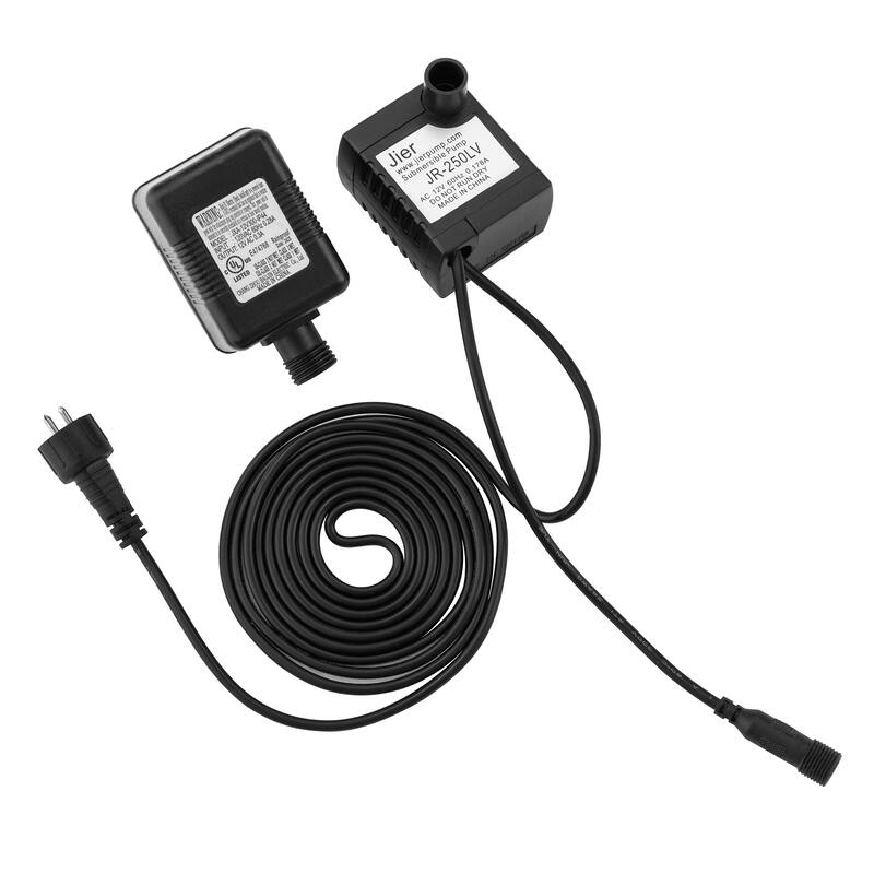 Glitzhome 4-Tiered Dogs or Elephant and Pot Polyresin Outdoor Fountain with Pump and LED Light