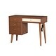 preview thumbnail 14 of 15, 39" Wood Bohemian Vanity Set with USB Ports, 4 Drawers and Rattan Accents and Cushioned Stool