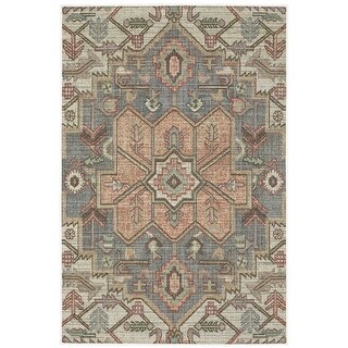 Vista Home Calla Tribal Blue/ Multi Indoor/Outdoor Area Rug - Bed Bath ...