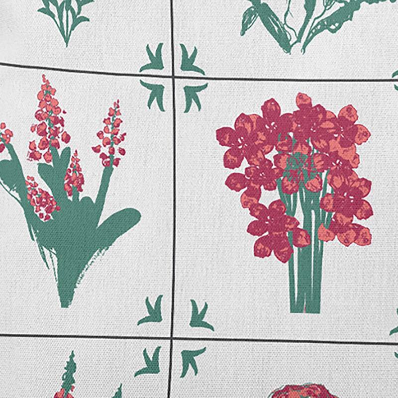Framed Field Flowers Decorative Throw Pillow